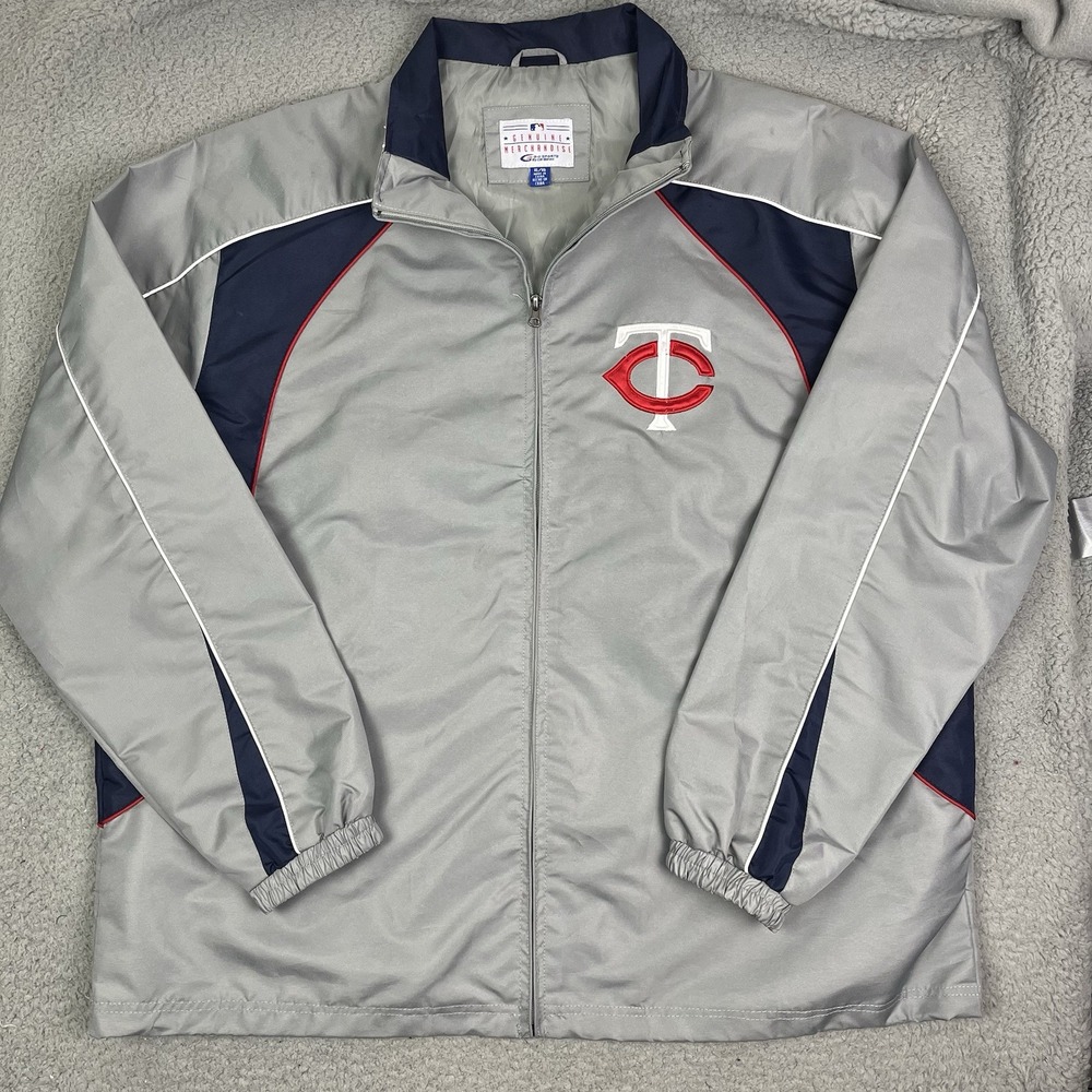 G-III Mens Gray Genuine Merchandise Minnesota Twins‎ MLB Baseball Jacket Size XL